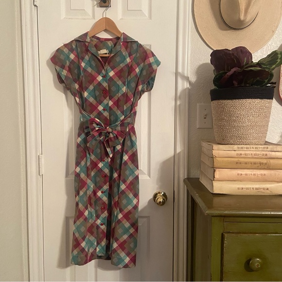 Vintage Dresses & Skirts - 1950’s Plaid Dress